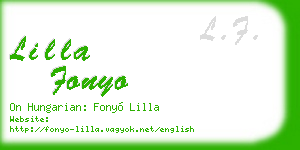 lilla fonyo business card